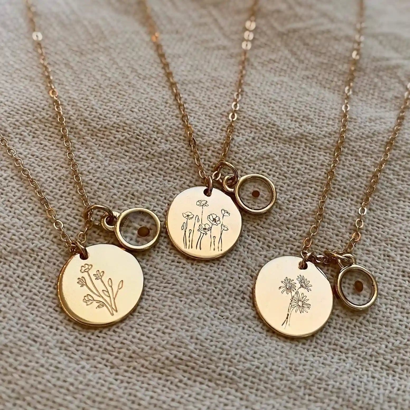 Poppy Necklace with Mustard Seed